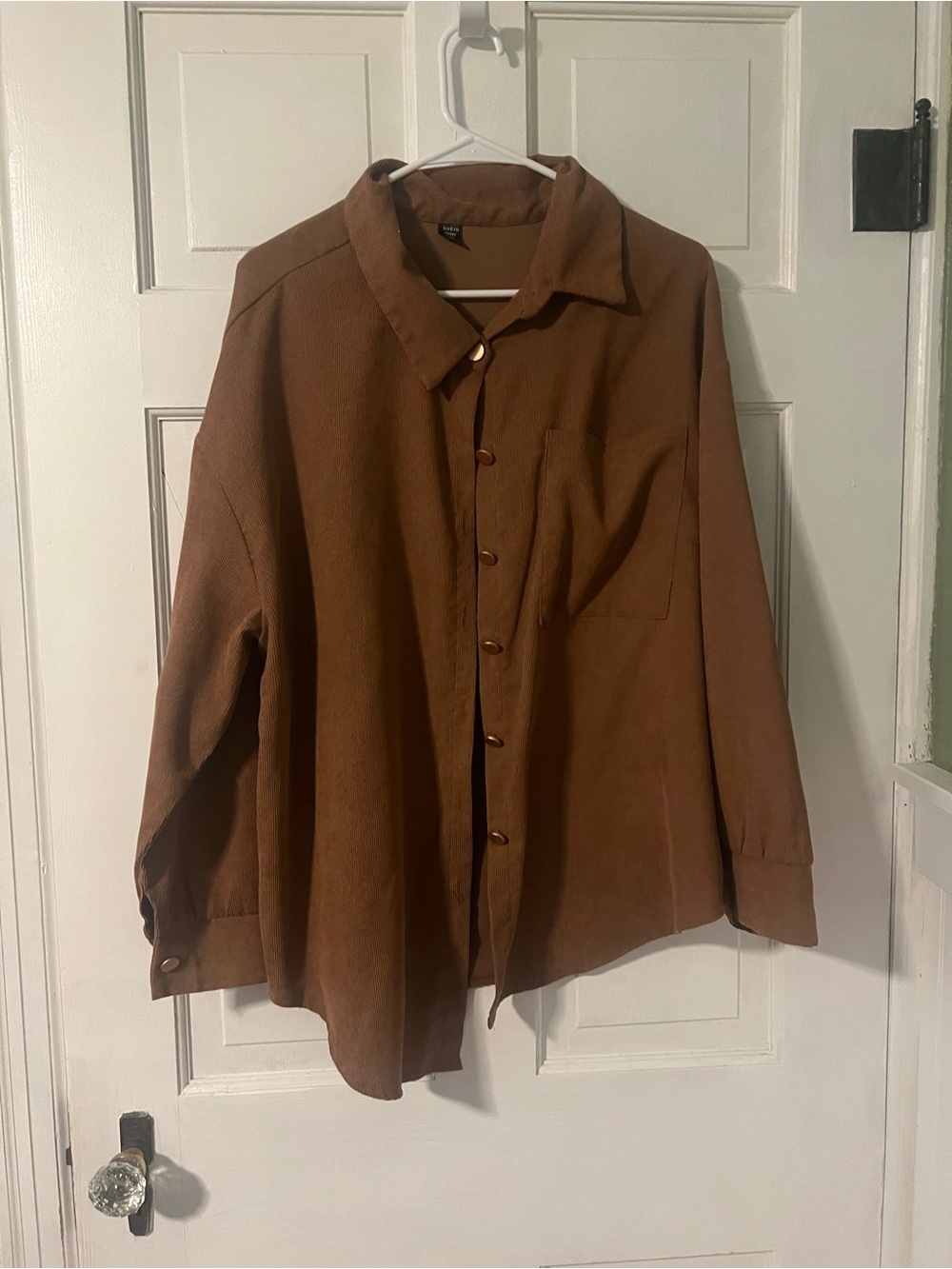 Brown Button-Up Shirt Jacket - Picture 1 of 1